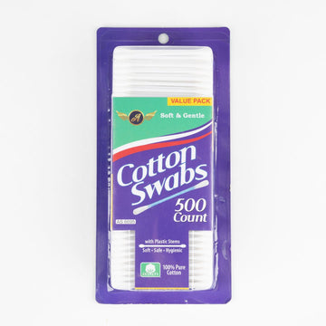 Cotton Swabs 500 Count Soft and Gentle, Safe and Hygienic (VALUE PACK 100% Pure Cotton)